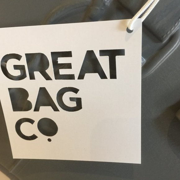 Great Bag Co Designer Robert Verdi Rubber Tote Hand Bag Purse Steel Grey - Picture 8 of 13